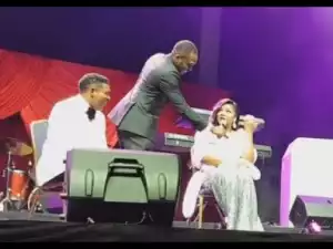 Video: Omotola Jalade Refuses To Speak Up When Bovi Asked Her What Age She Got Married At Her Birthday